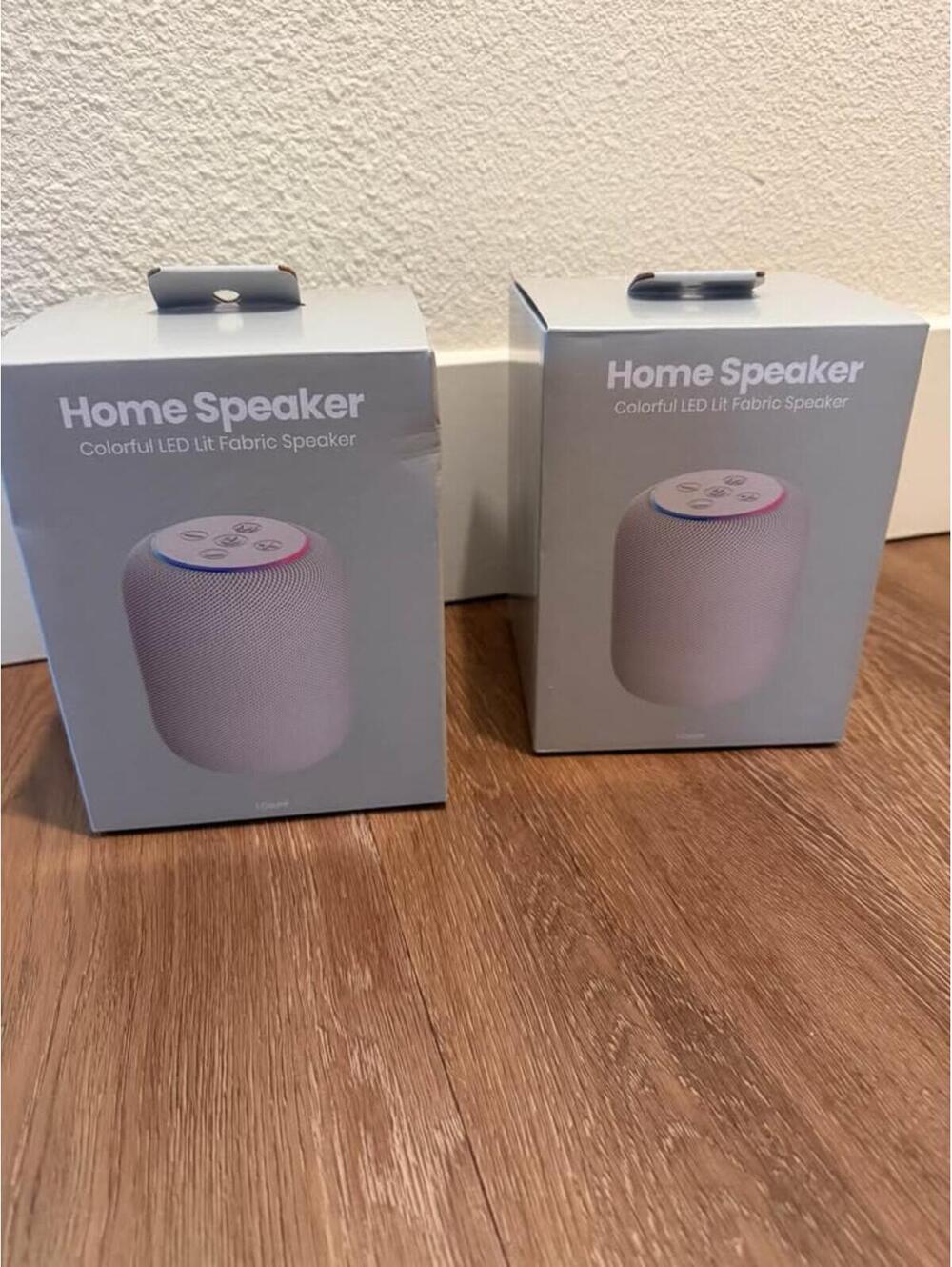 New Home Speaker Colorful LED Bluetooth Fabric Speakers - $40 for both